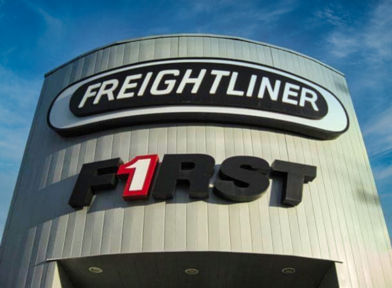 Cabinet signage for F1RST Truck