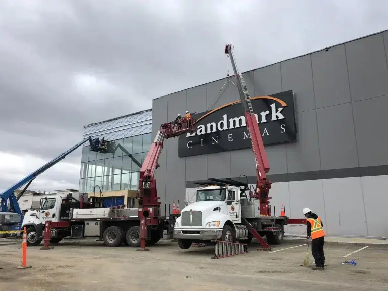 Signage installation at Landmark Cinemas