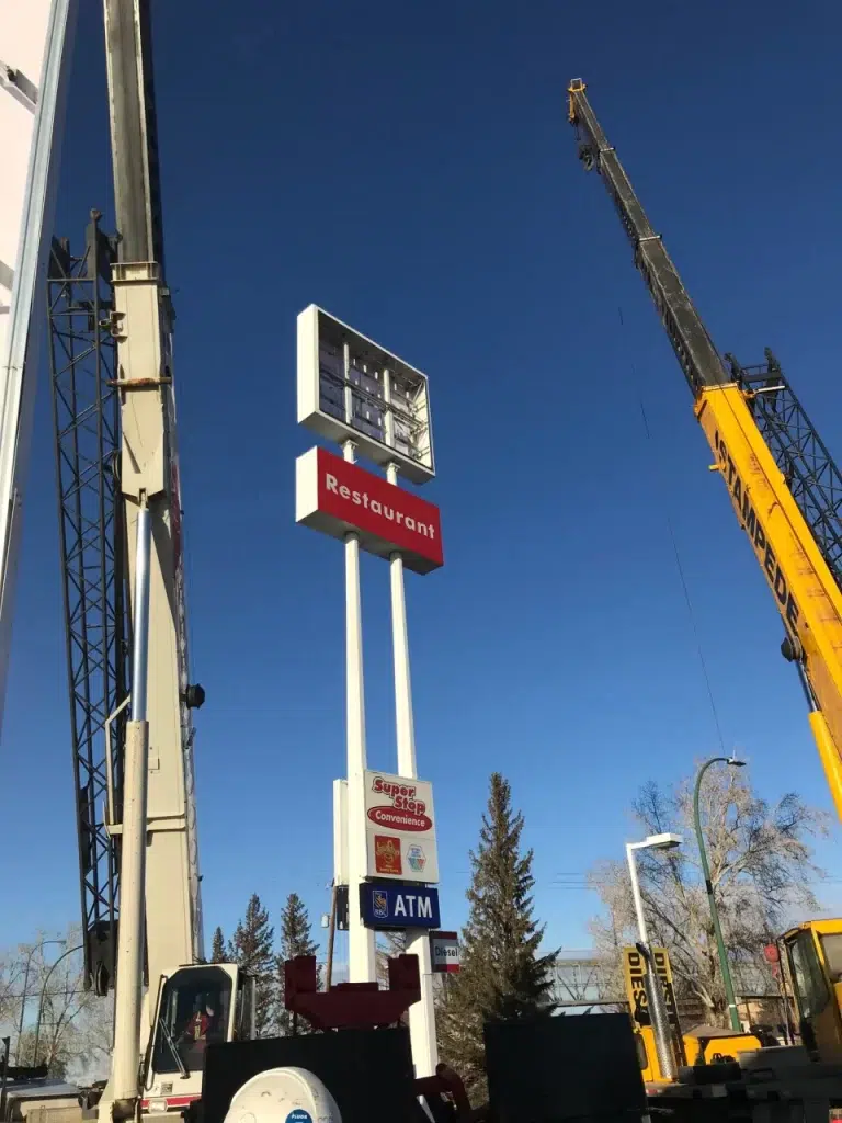 Signage installation at Petro Can