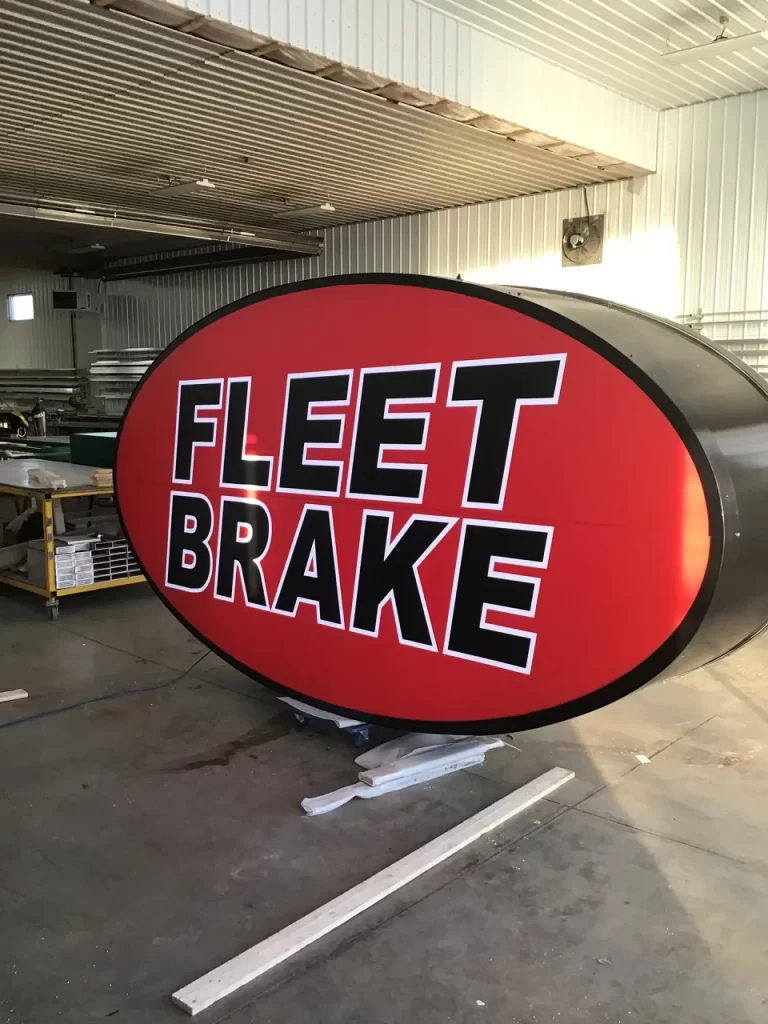 Completed sign for Fleet Brake