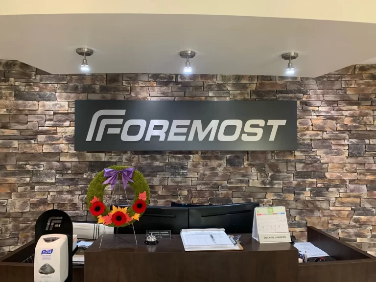 Pinmount sign for Foremost