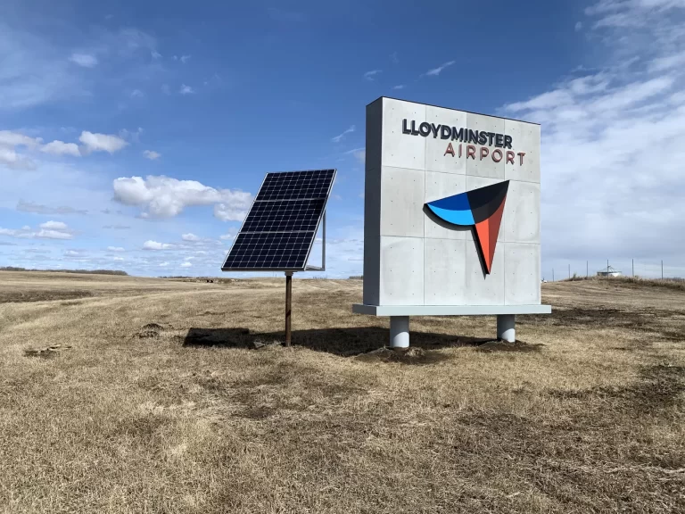 Lloydminster Airport Pylon Sign