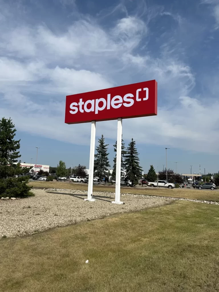 Sign for Staples